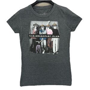 The Breakfast Club Shirt Juniors M Gray Graphic Tee 80s Movie Brain Athlete 1985